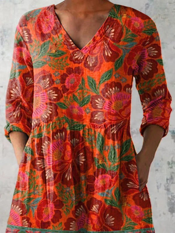 Felicidad | Blusa larga con escote en V