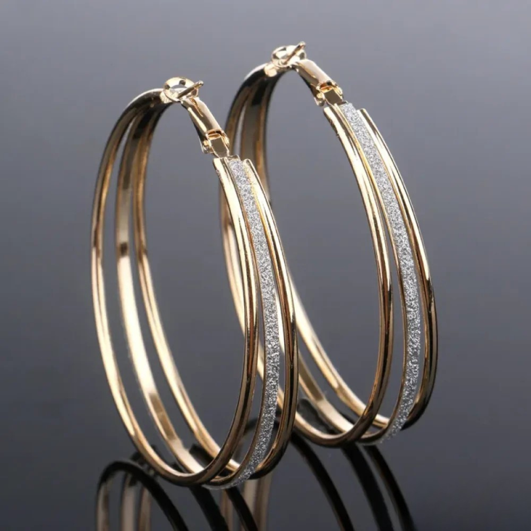Pendientes de aro vintage de oro