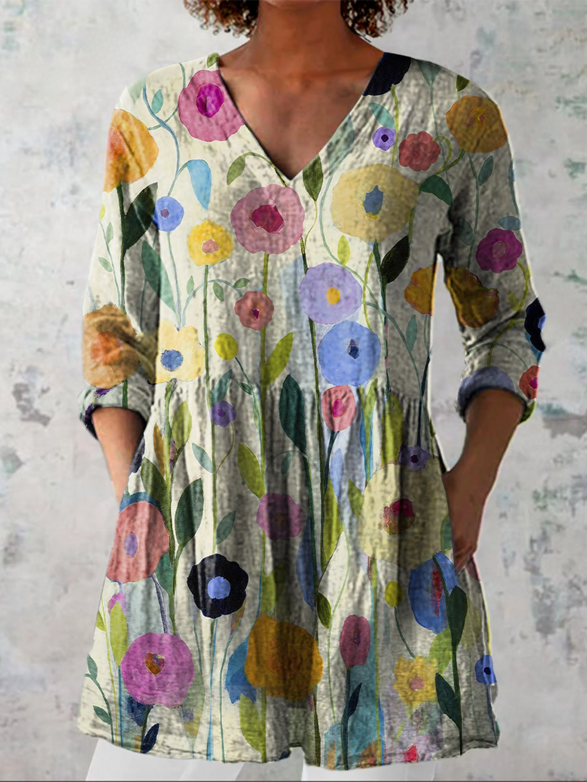Blaire | Blouse longue avec décolleté en V