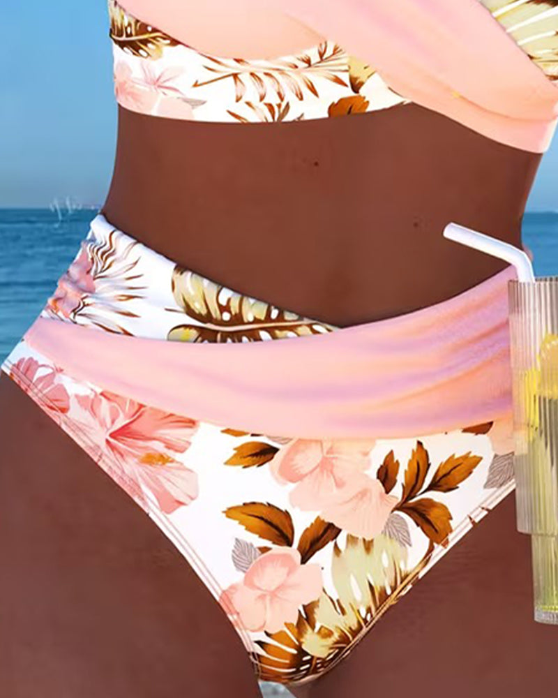 Perla Originals| Bikini con motivos florales en contraste
