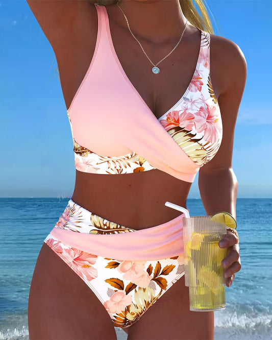 Perla Originals| Bikini con motivos florales en contraste