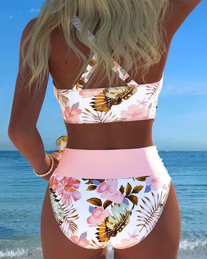 Perla Originals| Bikini con motivos florales en contraste