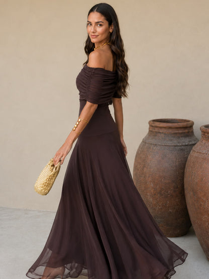 Robe Tolède de couleur marron