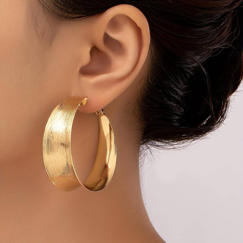 Pendientes de aro vintage de oro